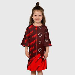 Платье клеш для девочки РОБЛОКС Графика Паттерны, цвет: 3D-принт — фото 2