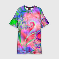 Детское платье WRITHING COLORED FRACTALS