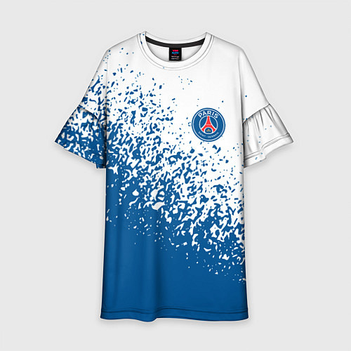 Детское платье Psg синие брызги / 3D-принт – фото 1