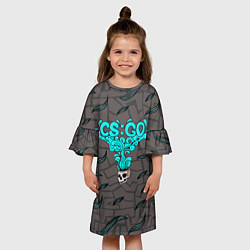 Платье клеш для девочки CS GO СКИН USP, цвет: 3D-принт — фото 2