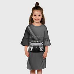 Платье клеш для девочки Lexus auto, цвет: 3D-принт — фото 2