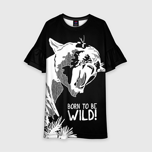 Детское платье Cougar Born be wild! / 3D-принт – фото 1