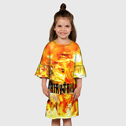 Платье клеш для девочки FAIRY TAIL FIRE DAMAGE, цвет: 3D-принт — фото 2