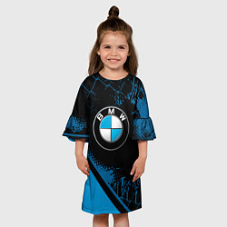 Платье клеш для девочки BMW : БМВ ЛОГО, цвет: 3D-принт — фото 2