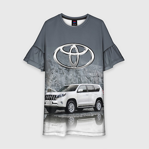 Детское платье Toyota Land Cruiser на фоне скалы / 3D-принт – фото 1
