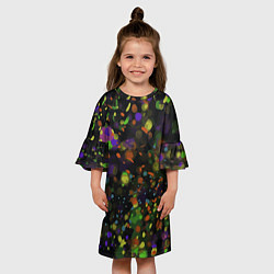 Платье клеш для девочки Разноцветное конфетти, цвет: 3D-принт — фото 2
