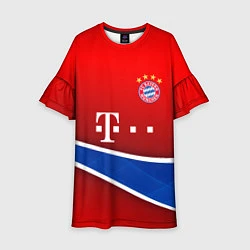 Платье клеш для девочки Bayern munchen sport, цвет: 3D-принт