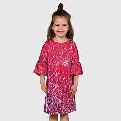 Платье клеш для девочки Bayern munchen брызги красок, цвет: 3D-принт — фото 2