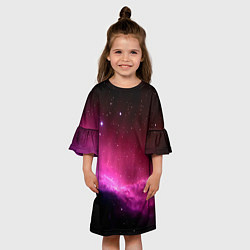 Платье клеш для девочки Night Nebula, цвет: 3D-принт — фото 2