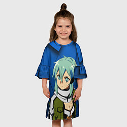 Платье клеш для девочки Синон из Sword Art Online, цвет: 3D-принт — фото 2