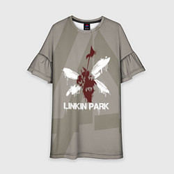 Платье клеш для девочки Linkin Park - Hybrid Theory 2022, цвет: 3D-принт