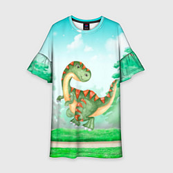 Детское платье Маленький Динозаврик