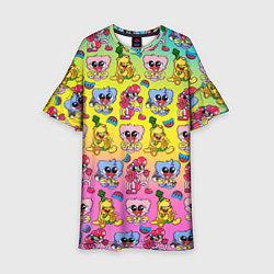 Платье клеш для девочки POPPY PLAYTIME МИЛЫЕ ПЕРСОНАЖИ, цвет: 3D-принт
