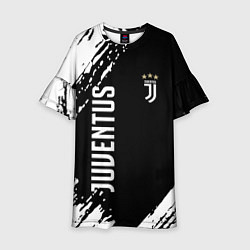 Платье клеш для девочки Fc juventus фс ювентус, цвет: 3D-принт