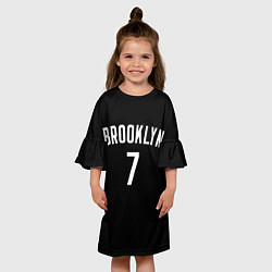 Платье клеш для девочки Кевин Дюрант Бруклин, цвет: 3D-принт — фото 2