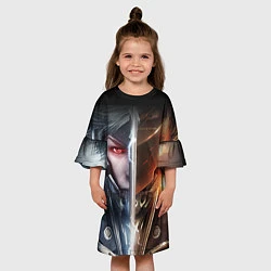 Платье клеш для девочки METAL GEAR RISING САМУРАЙ, цвет: 3D-принт — фото 2