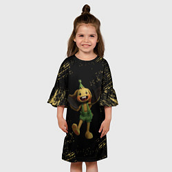 Платье клеш для девочки POPPY PLAYTIME ПОППИ ПЛЕЙТАЙМ Крольчонок Бонзо, цвет: 3D-принт — фото 2