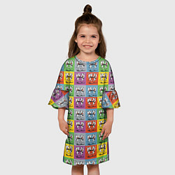 Платье клеш для девочки Игра Сuphead, цвет: 3D-принт — фото 2
