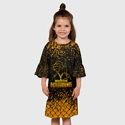 Платье клеш для девочки PlayerUnknowns Battlegrounds - брызги, цвет: 3D-принт — фото 2