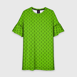 Детское платье Зеленые ячейки текстура