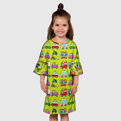 Платье клеш для девочки URBAN TRANSPORT, цвет: 3D-принт — фото 2