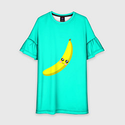 Платье клеш для девочки Я - банан, цвет: 3D-принт