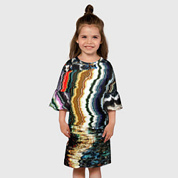 Платье клеш для девочки Glitch pattern - fashion trend, цвет: 3D-принт — фото 2