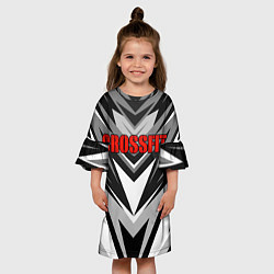 Платье клеш для девочки КРОССФИТ - СЕРАЯ АБСТРАКЦИЯ, цвет: 3D-принт — фото 2