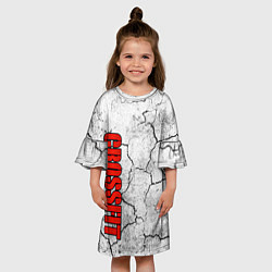 Платье клеш для девочки КРОССФИТ - ТРЕСНУВШАЯ ЗЕМЛЯ, цвет: 3D-принт — фото 2