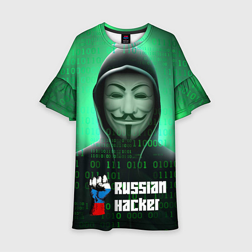 Детское платье Russian hacker green / 3D-принт – фото 1