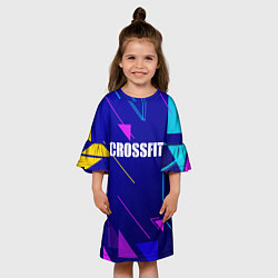 Платье клеш для девочки Дефрагментация - Crossfit, цвет: 3D-принт — фото 2