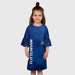 Платье клеш для девочки Тоттенхэм хотспур Абстракция спорт, цвет: 3D-принт — фото 2