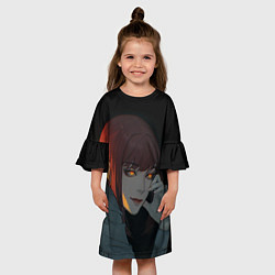 Платье клеш для девочки Макима - Человек-бензопила, цвет: 3D-принт — фото 2
