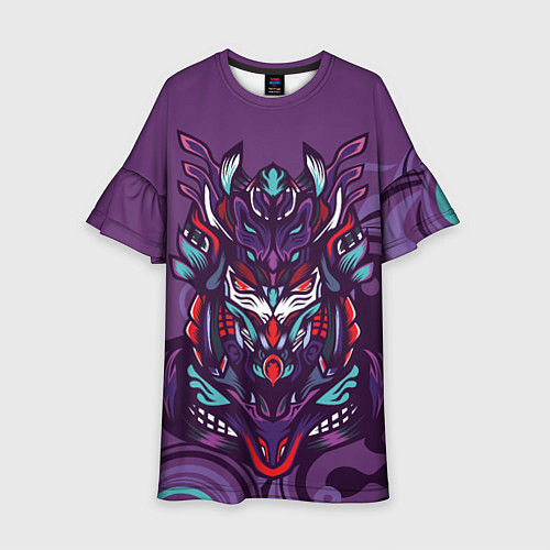 Детское платье Японский стиль- узорная маска / 3D-принт – фото 1