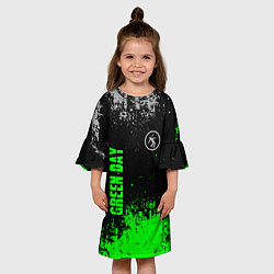 Платье клеш для девочки Green day - hits, цвет: 3D-принт — фото 2