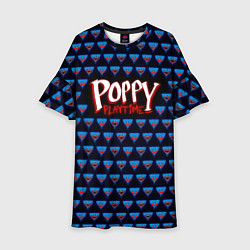 Платье клеш для девочки Poppy Playtime - Huggy Wuggy Pattern, цвет: 3D-принт