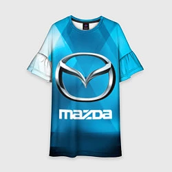 Платье клеш для девочки Mazda - sport - абстракция, цвет: 3D-принт