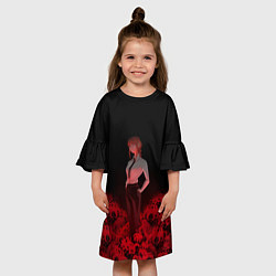 Платье клеш для девочки Человек-бензопила: Макима Демон контроля, цвет: 3D-принт — фото 2