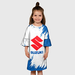 Платье клеш для девочки Suzuki - texture, цвет: 3D-принт — фото 2