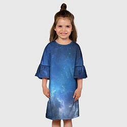 Платье клеш для девочки Холодное космическое молчание, цвет: 3D-принт — фото 2