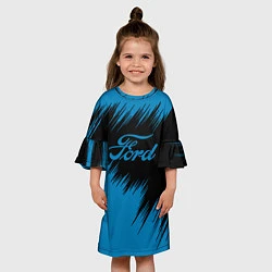 Платье клеш для девочки Ford focus, цвет: 3D-принт — фото 2