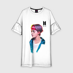 Платье клеш для девочки BTS Taehyung, цвет: 3D-принт