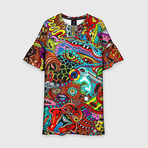 Детское платье Радужная картина / 3D-принт – фото 1