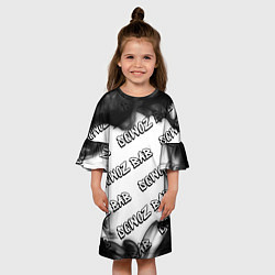Платье клеш для девочки Рэпер Sqwoz Bab в стиле граффити: паттерн, цвет: 3D-принт — фото 2