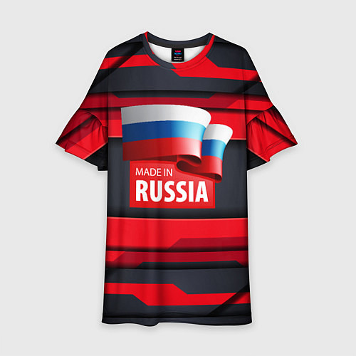 Детское платье Red & Black - Russia / 3D-принт – фото 1