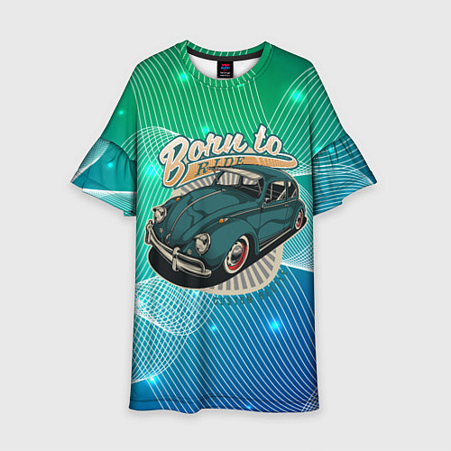 Детское платье Born to ride - старый жук / 3D-принт – фото 1