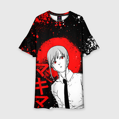 Детское платье Человек-бензопила - манга - Макима / 3D-принт – фото 1