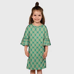 Платье клеш для девочки Точечные классические узоры, цвет: 3D-принт — фото 2