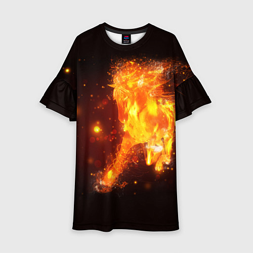 Детское платье Огненная лошадь мчит галопом / 3D-принт – фото 1