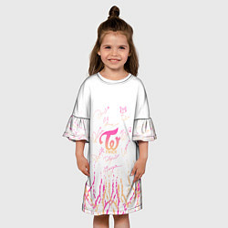 Платье клеш для девочки Twice градиент, цвет: 3D-принт — фото 2